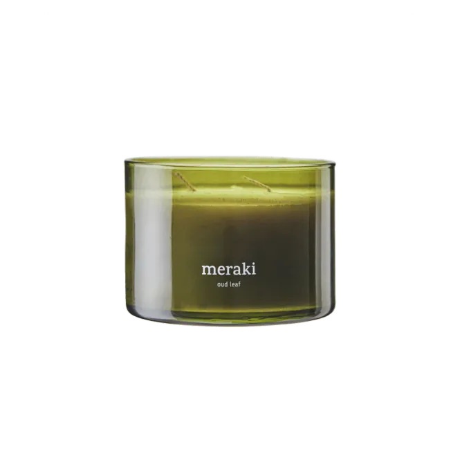 Hovedbilde Meraki Scented candle Oud leaf - Green 340g