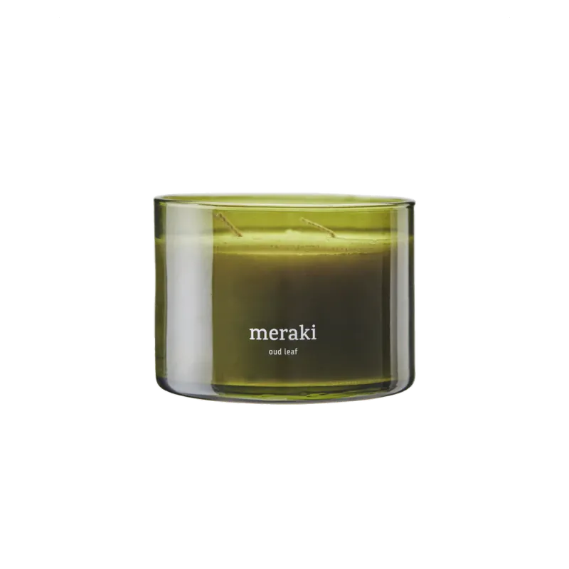 Meraki Scented candle Oud leaf - Green 340g