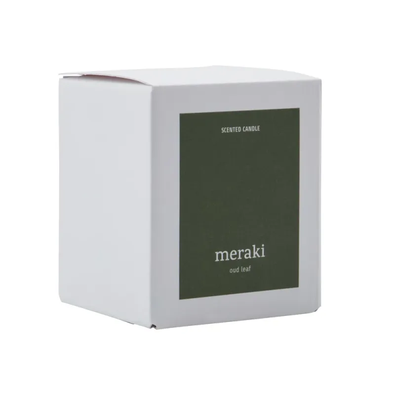 Meraki Scented candle Oud leaf - Green 200g