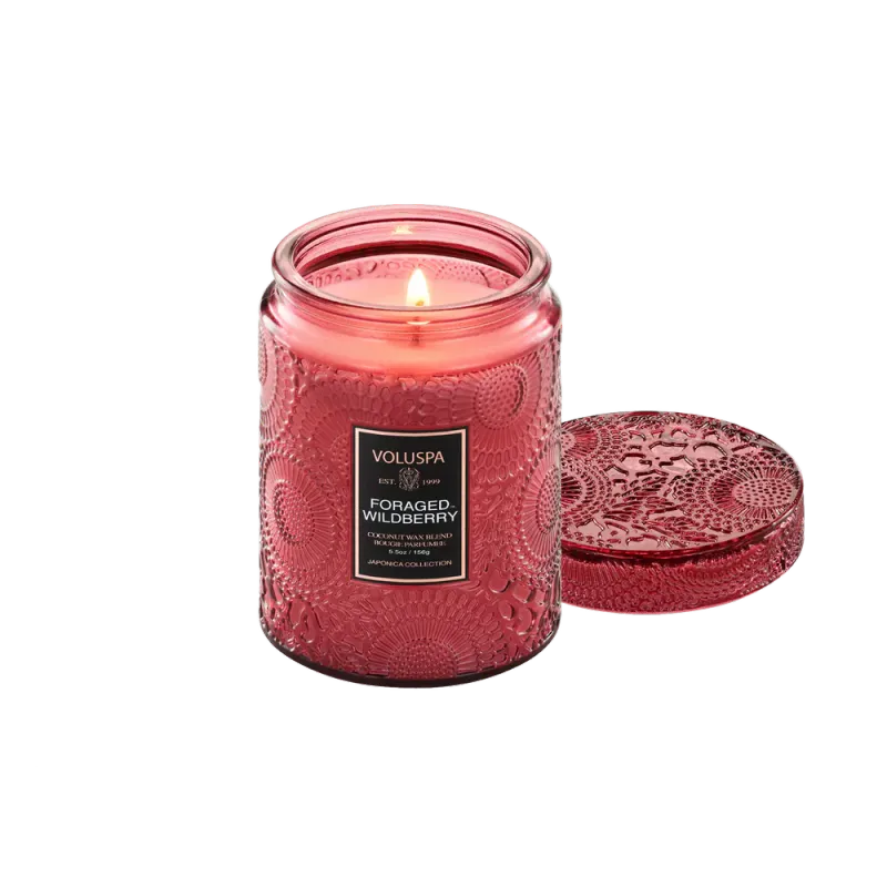 Voluspa Foraged Wildberry Small Jar Candle 50timer