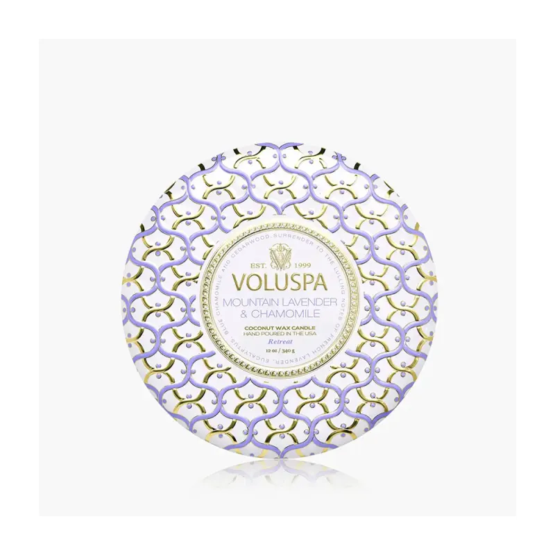 Voluspa 3 wick tin - Mountain Lavender & Chamomile