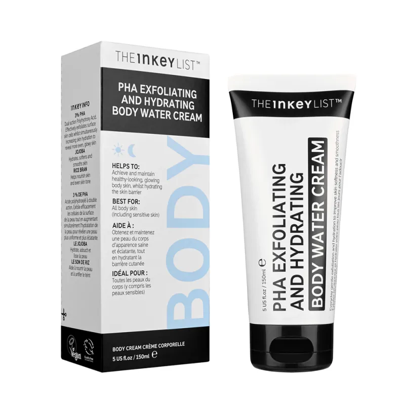 The Inkey PHA Exfoliating and Hydrating Body Water Cream 150ml
