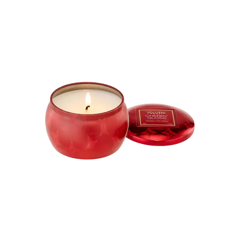 Voluspa Cherry Gloss Mini Tin Candle 25timer
