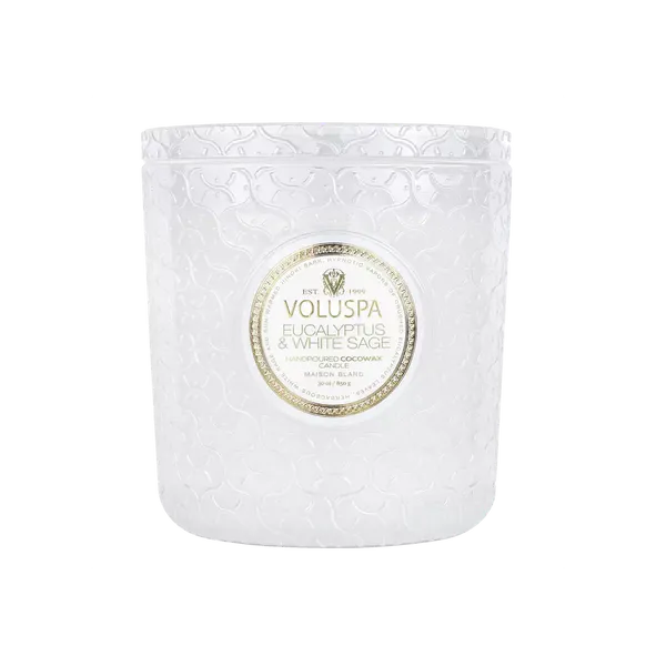 Voluspa Eucalyptus & White Sage Maison Luxe Jar Candle 80timer 